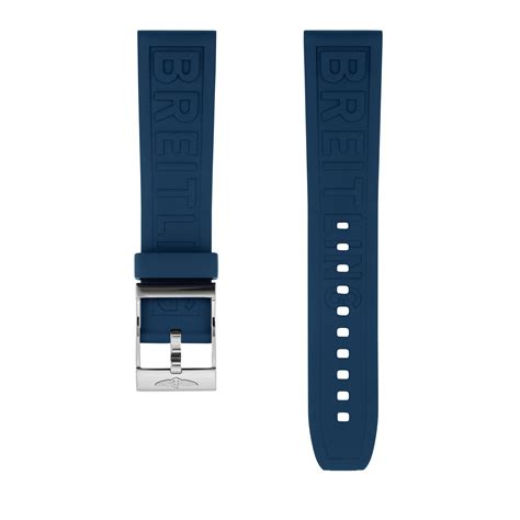 breitling blue face blue strap|Breitling 22mm rubber strap.